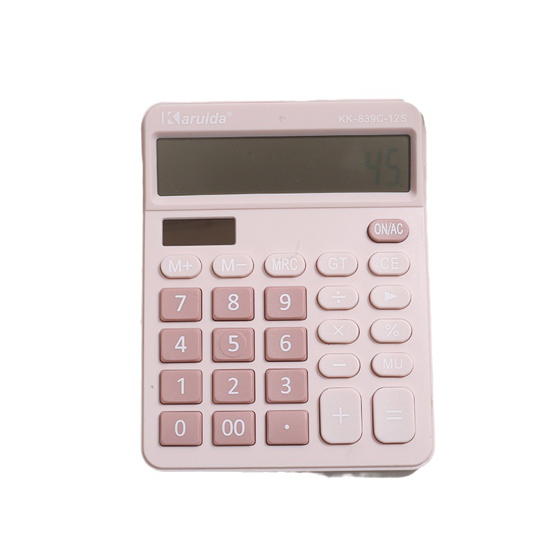 Simple Color Cute Gift Calculator Solar Multifunctional Student Computer Multifunctional for Finance Purposes