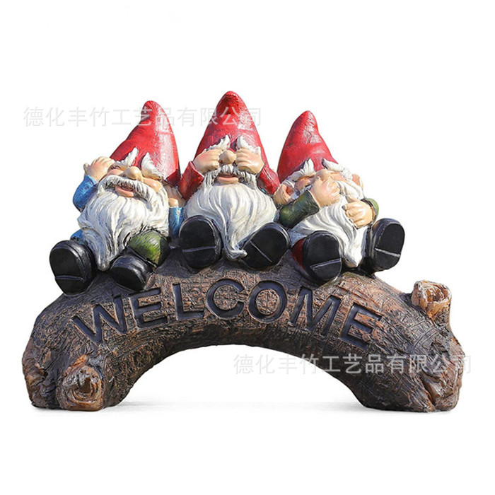 淘气房子花园地精雕像树脂地精塑像户外装饰品