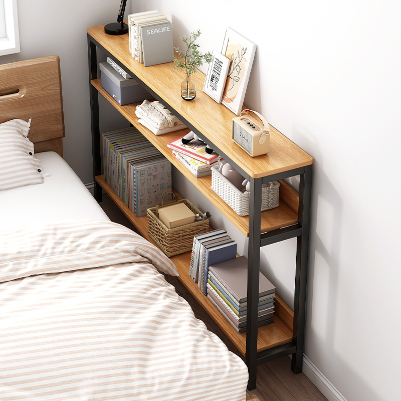 床头置物架简约现代床边柜长条柜窄书架夹缝柜收纳柜床边缝隙柜子