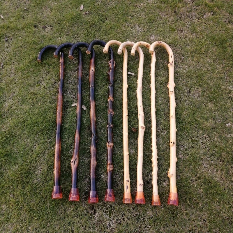 拐杖批发藤条手仗实木一体老人拐棍木制防滑老年人复古实木拐仗