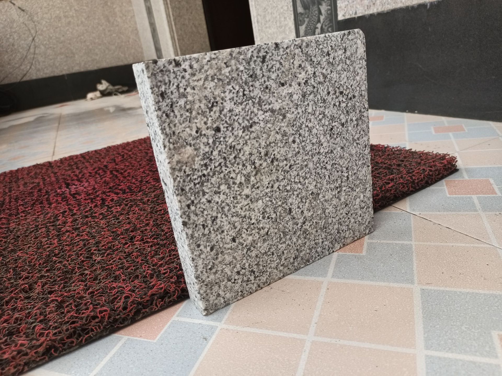 芝麻白福建g640干挂石材 芝麻白火烧面 花岗岩白麻火烧板现货