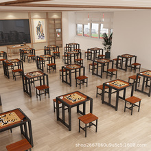 中国围棋象棋辅导班桌培训桌书法绘画桌学生社区美术多用途课桌椅