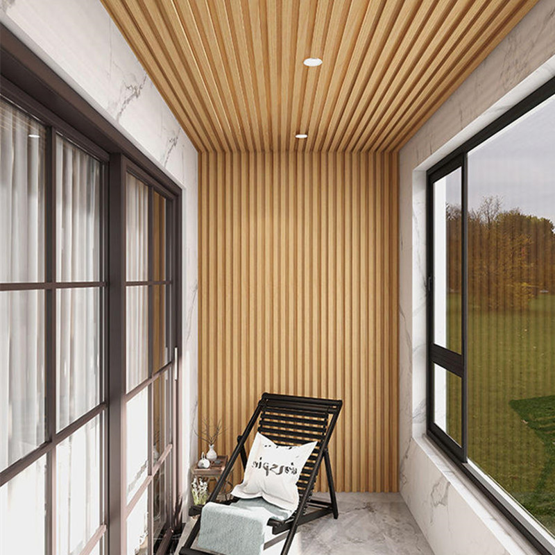 网红实木格栅条装饰板电视背景墙凹凸形生态木长城板木饰板护墙板