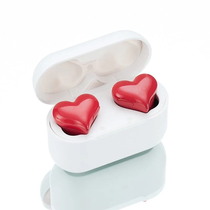 [Factory in Stock] HeartBuds Heart-Shaped Bluetooth Headset Japanese Style Love in-Ear Noise Reduction Headset