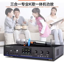 Chqiao CHK12大功率卡拉OK音响卡包KTV带话筒会议家用功放机音箱