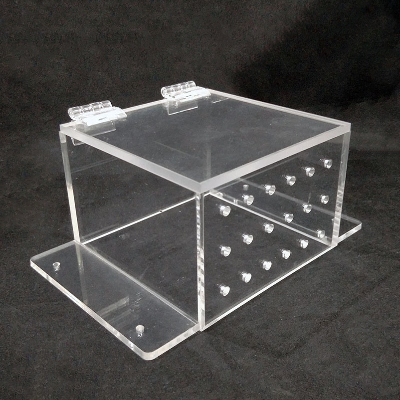 定制亚克力制品 有机玻璃板加工透明盒子保护罩 展示架打孔雕刻