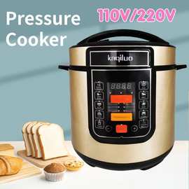 定制110V/220V英文电压力锅家用多功能跨境外贸欧规5L6L高压力锅
