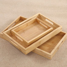 木质托盘创意木盘木质圆盘茶盘烧烤盘功夫茶具盘长方形竹质木托盘