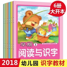 幼小衔接阅读与识字6册幼儿园大班中班小班早期教育识字教材书籍