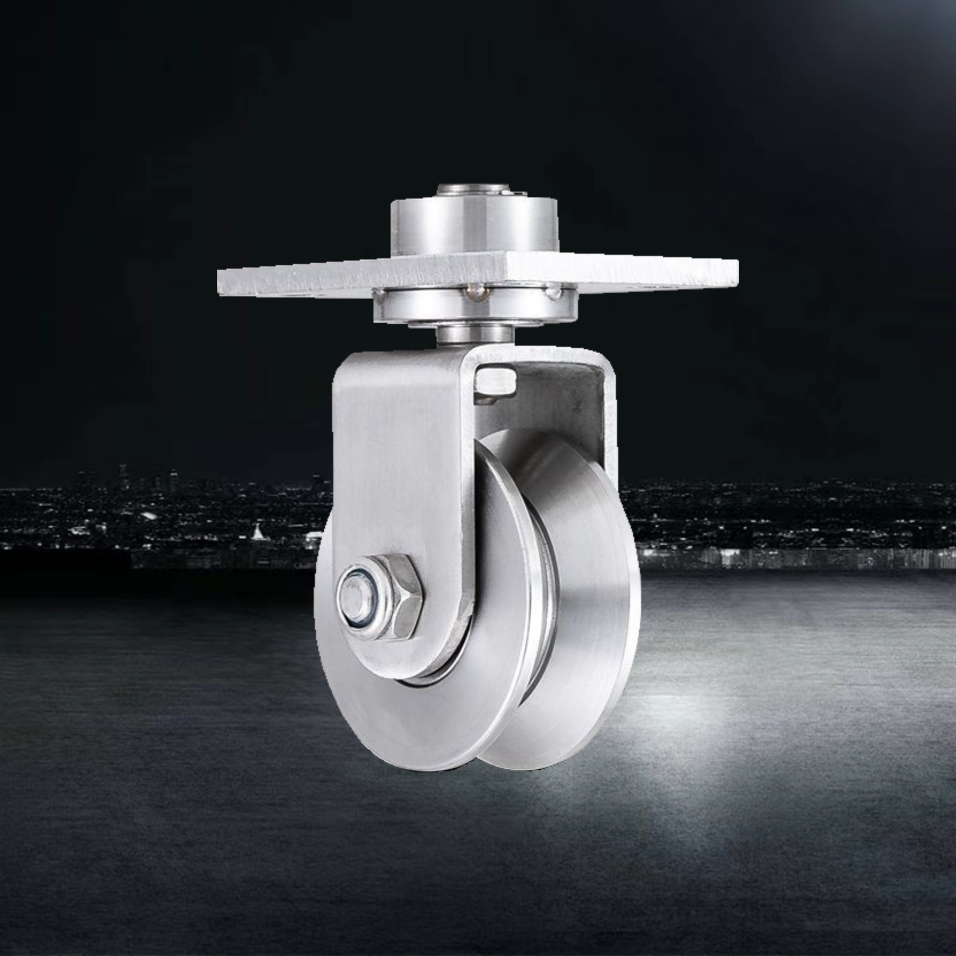 0万件不锈钢定向轨道轮吊轮滑轮u型v型h型方管轨道轮木门平移门重型轮