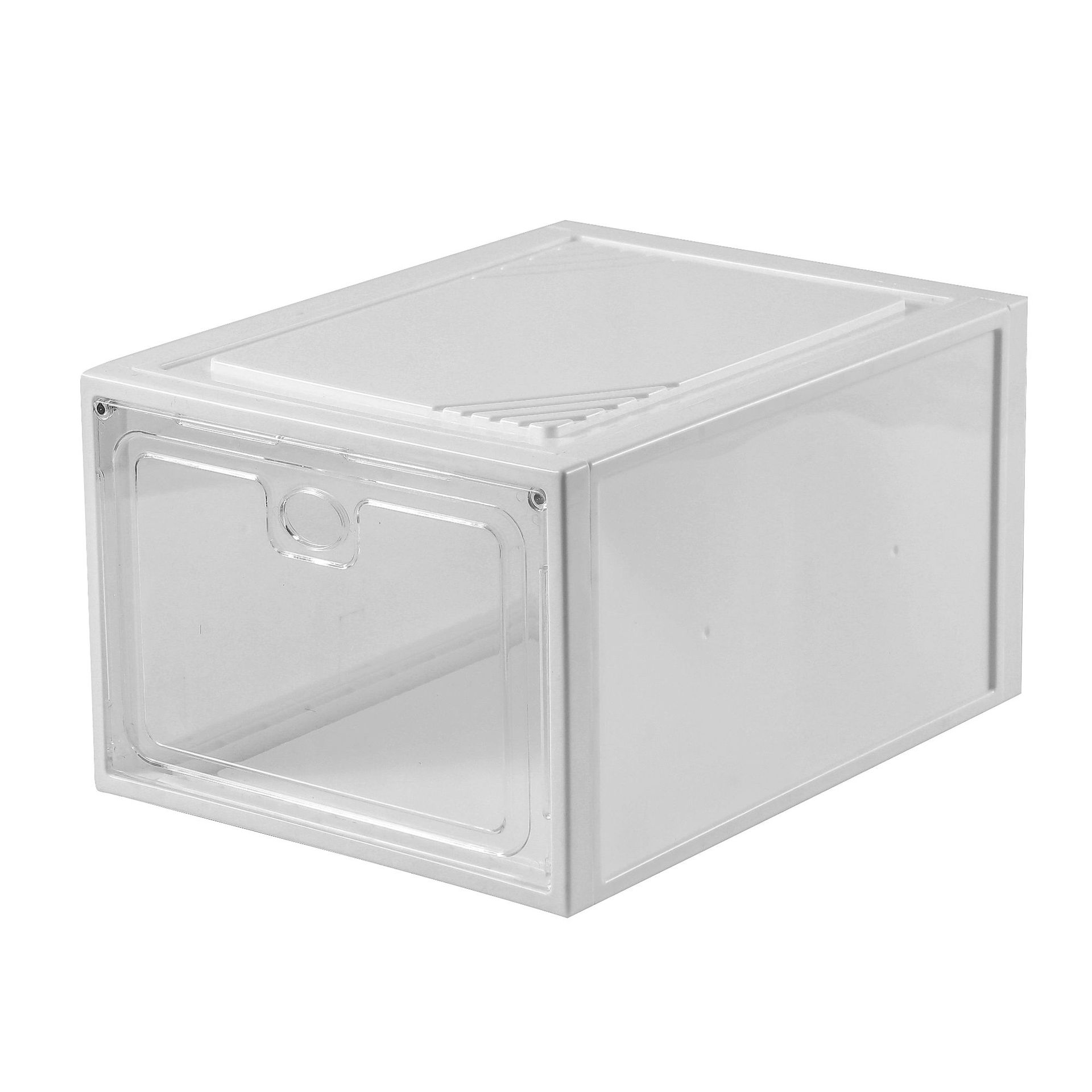 Xidu Hard Plastic Storage Shoe Box Transparent Wholesale Acrylic Drawer Storage Box Flip Shoe Box Household Supplies