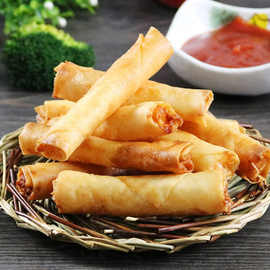 虾仁春卷750g 鲜虾春卷香酥虾卷零食 小吃特产西式点心美食 50枚