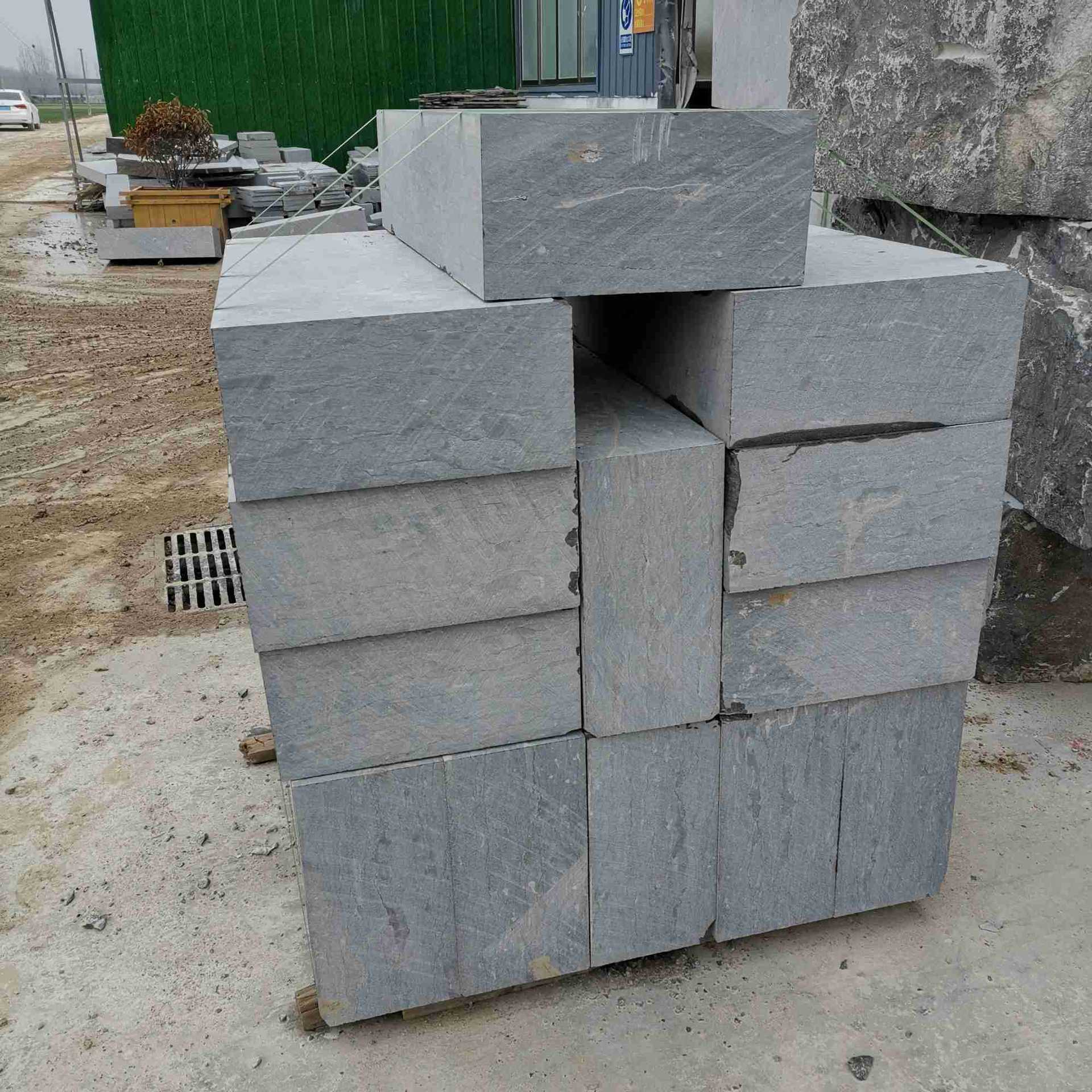 天然青石青白石台阶条石机切面剁斧面荔枝面火烧面防古一寸三斩