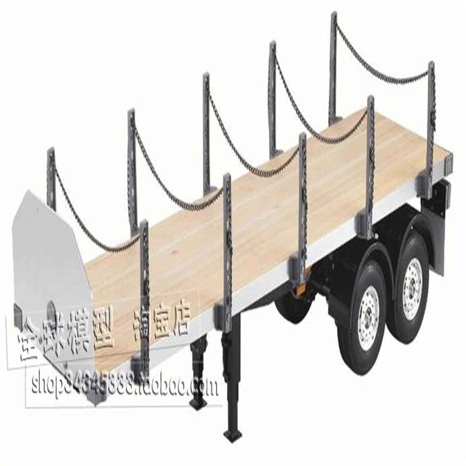 1/14二轴平板车 拖头车拖板拖挂车 rc遥控模型玩具 田宫同款 kit