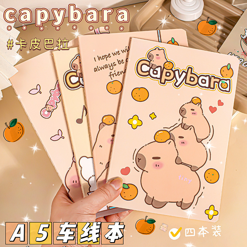 a5车线本可爱卡通记事本学生学习用品软面抄日记本笔记本本子批发