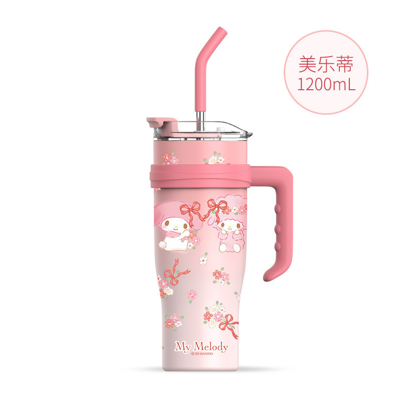 Sanrio Clow M Ugly Fish Thermos Cup Girls' Good-looking Water Cup Children's School Large Capacity Internet Celebrity Large Ice Cup