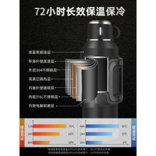 保温壶户外大容量保温杯316不锈钢热水瓶便携车载旅行家用水壶3升