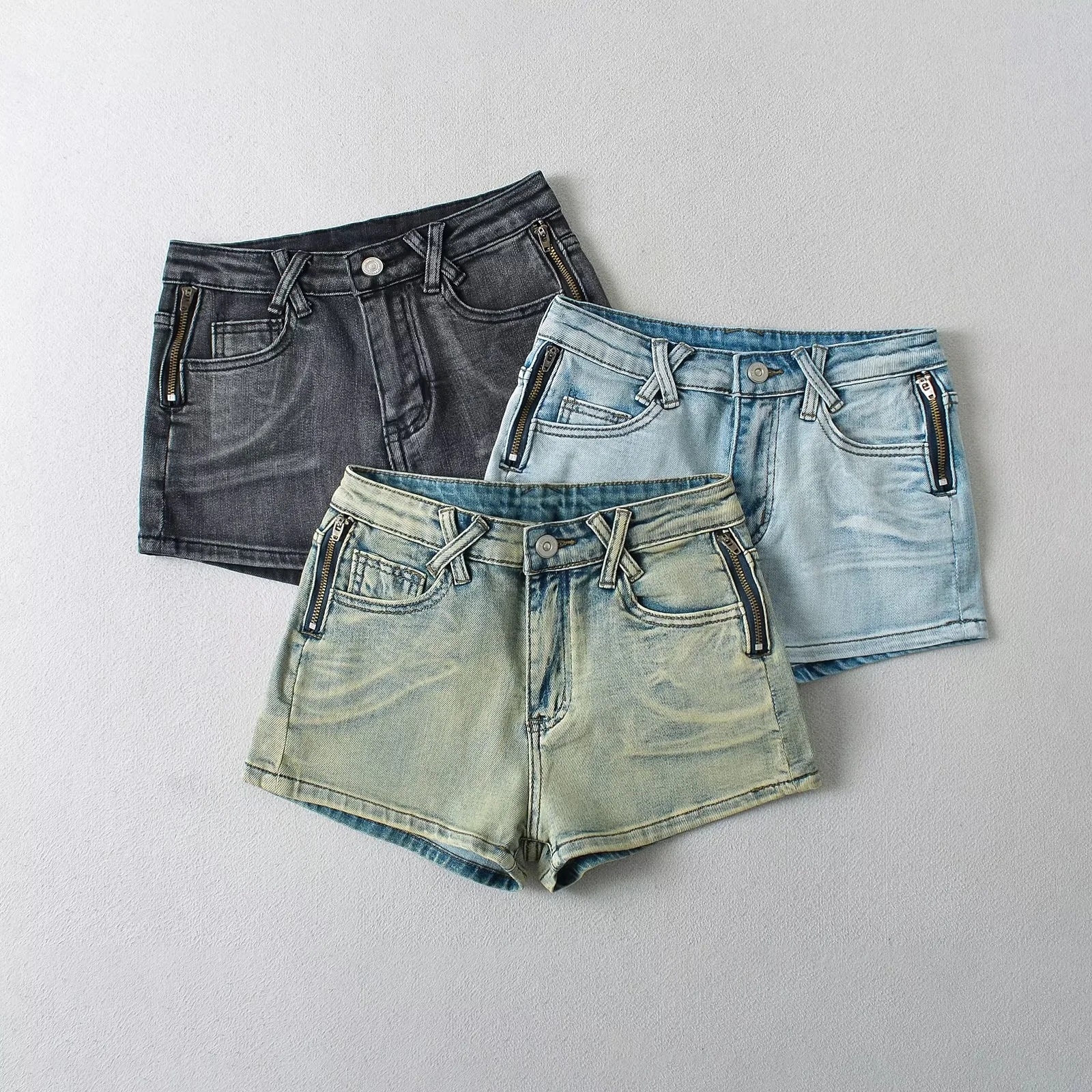 设计感小众高腰显瘦牛仔短裤女夏季新款显高百搭纯欲辣妹短款热裤