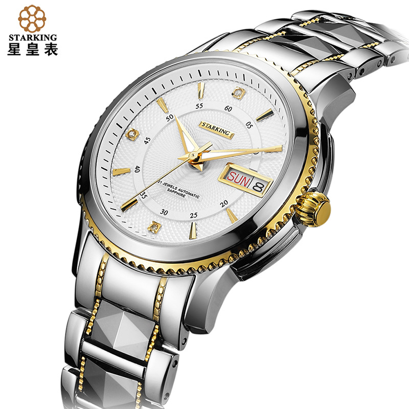 starking星皇手表 女士高级感小众8205机芯钢带日历女装机械表