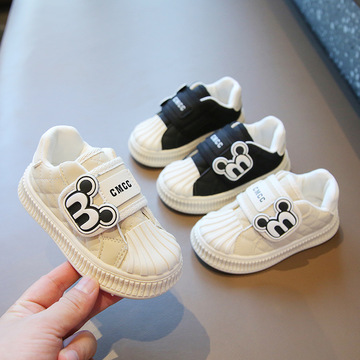 儿童运动鞋春秋新款男童可爱卡通魔术贴宝宝鞋时尚女童贝壳头潮鞋