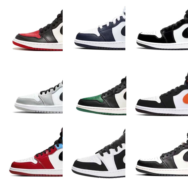 莆田纯原aj1高帮篮球鞋男鞋男女同款运动鞋黑曜石扣碎学生球鞋