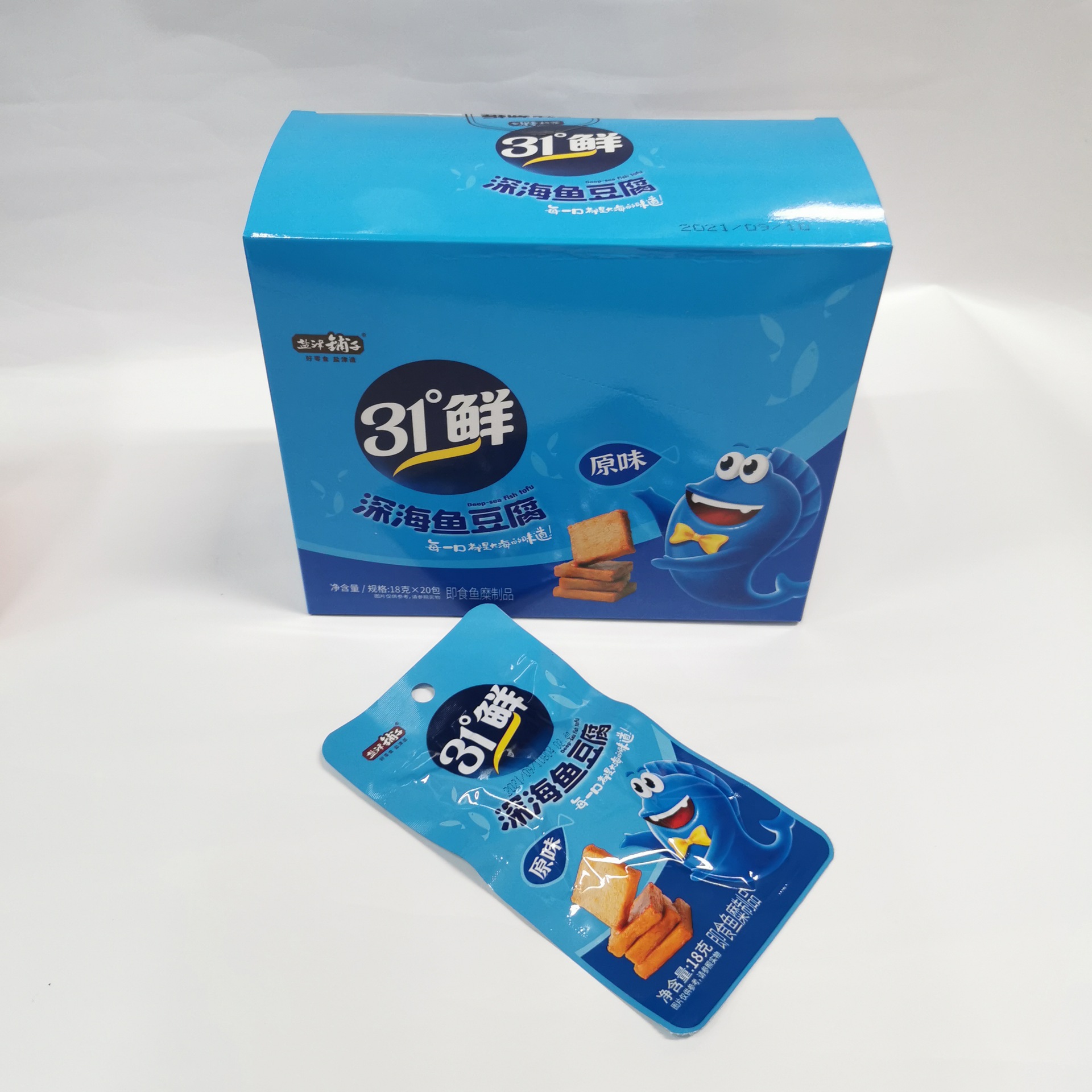 【1元零食】盐津铺子深海鱼豆腐31度鲜豆干小零食香辣校园热卖