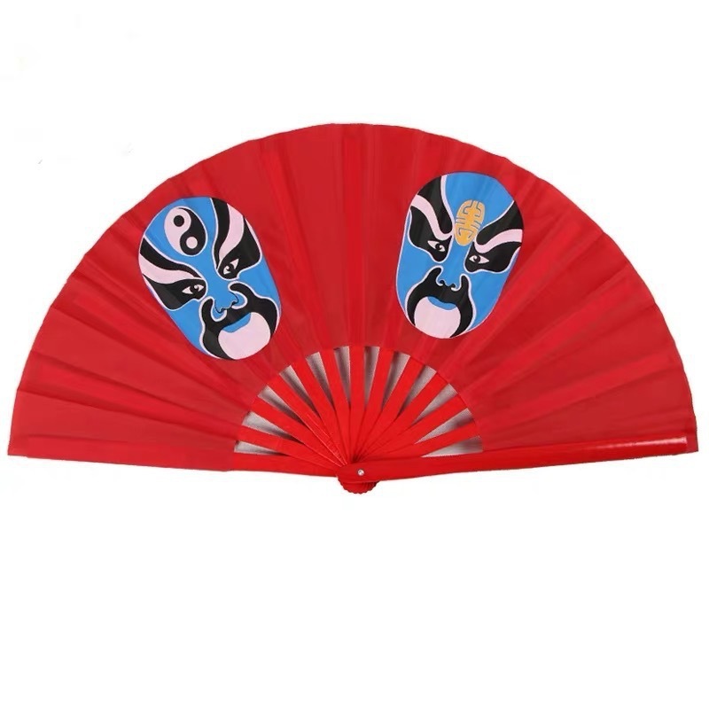 太极扇功夫扇红色响扇防身武术扇双面舞蹈扇中国风学生竹骨扇子