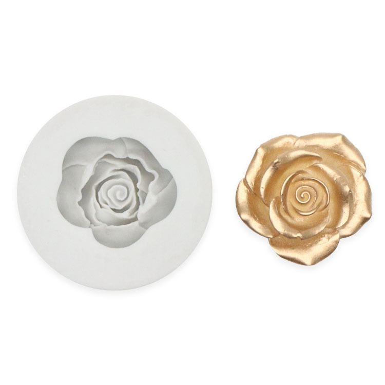 香薰石膏花朵模具 翻糖蛋糕装饰diy巧克力烘焙立体玫瑰花硅胶模具