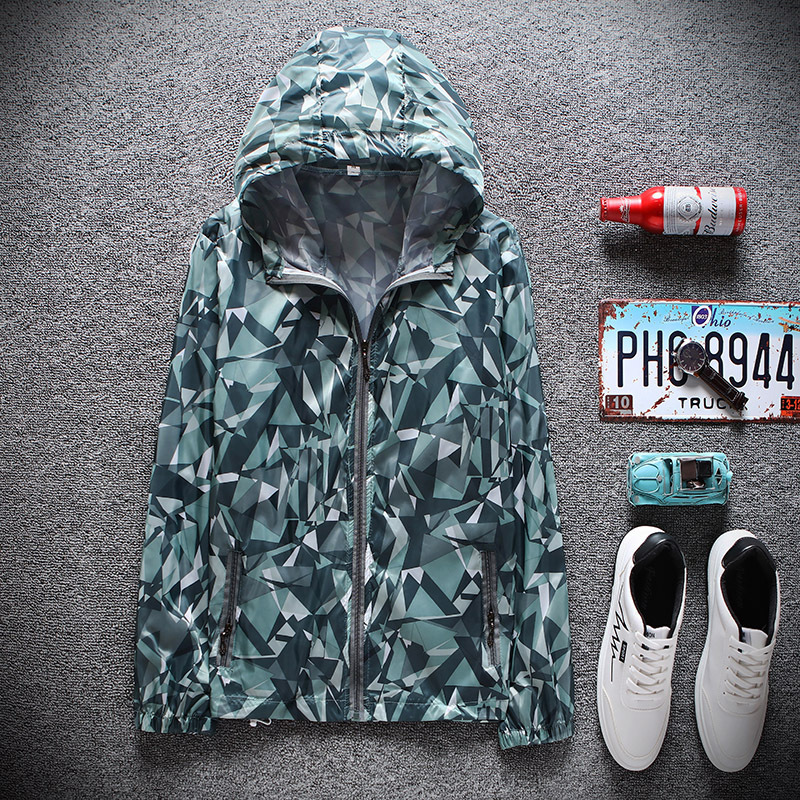 男士迷彩防晒衣夏天户外骑行防晒衣男钓鱼运动皮肤衣薄款情侣外套