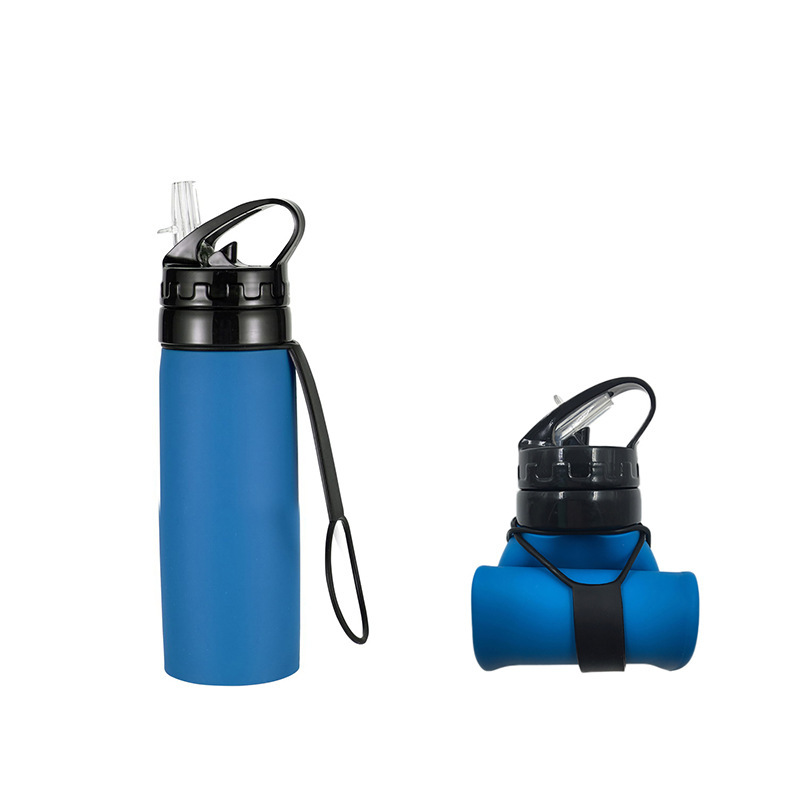 Outdoor Portable Sports Water Bottle Travel Silicone Cup Environmentally Friendly Durable Silicone Folding Water Cup Portable Handy Cup