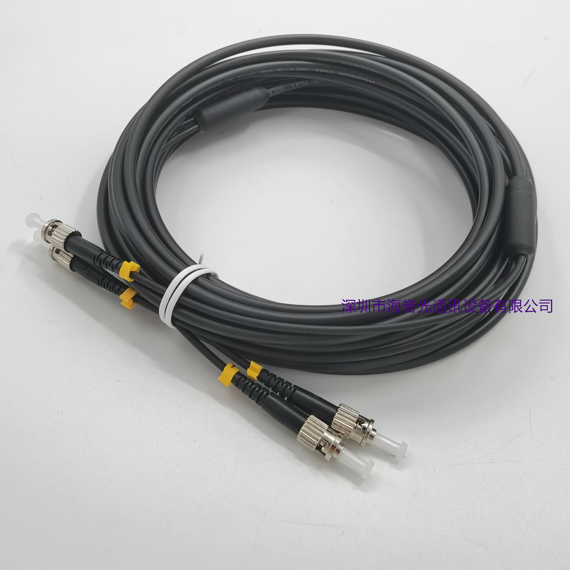 st-st多模62.5/125双芯野战tpu铠装光纤跳线10米 可供多模50/125