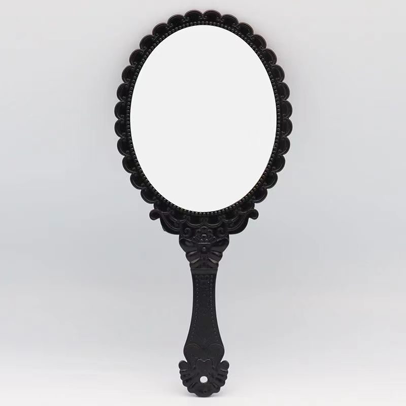 European-Style Retro Handle Cosmetic Mirror Handheld Mirror Portable Portable Princess Mirror Handheld Cosmetic Mirror Wholesale