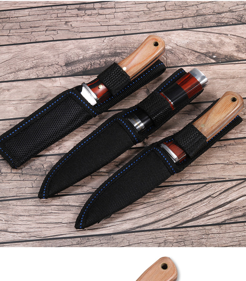 户外野营小直刀水果刀随身木柄小刀收藏小刀高硬度蒙古手把肉刀