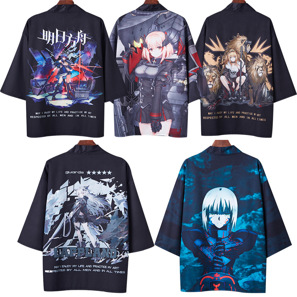 夏季新款羽织cos明日方舟动漫蜘蛛侠周边开衫和服3d数码印花披风