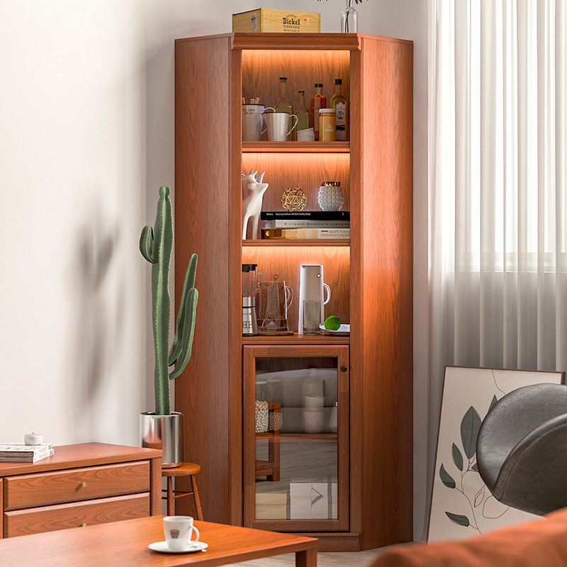角柜实木转角柜墙角柜客厅拐角储物柜餐厅边角置物架角落收纳柜子