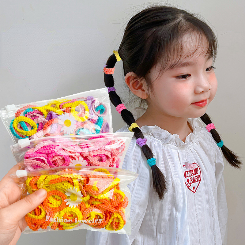 Children's Rubber Band Female Hair-Binding Good-looking Does Not Hurt Hair High Elastic Hair Bands Hair Accessories Girl Baby Small Hair Ring Headband