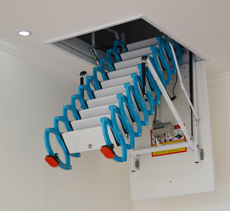 媚斯特折叠梯升降梯别墅家用阁楼全自动楼梯伸缩电动梯室内隐形梯