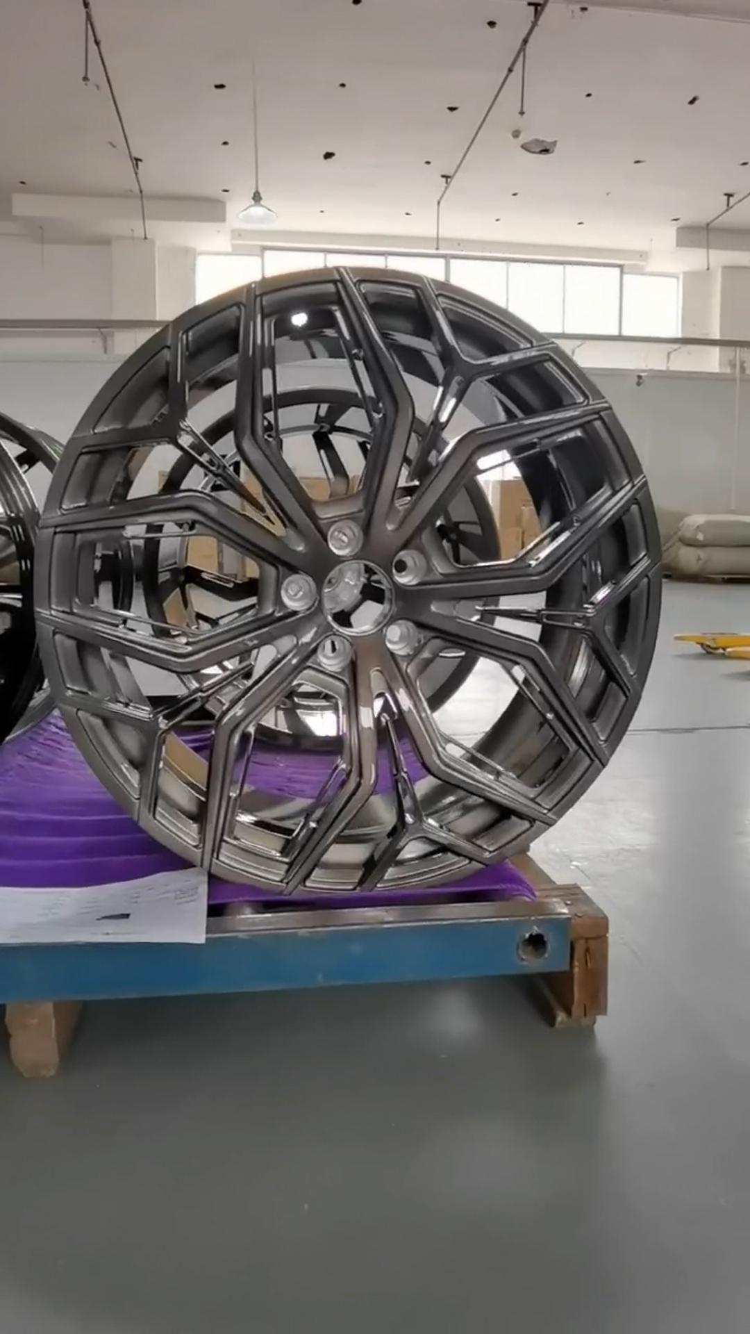 铝合金汽车轮辋23寸轮毂黑色适用于锻造揽胜轮毂发现4发现5