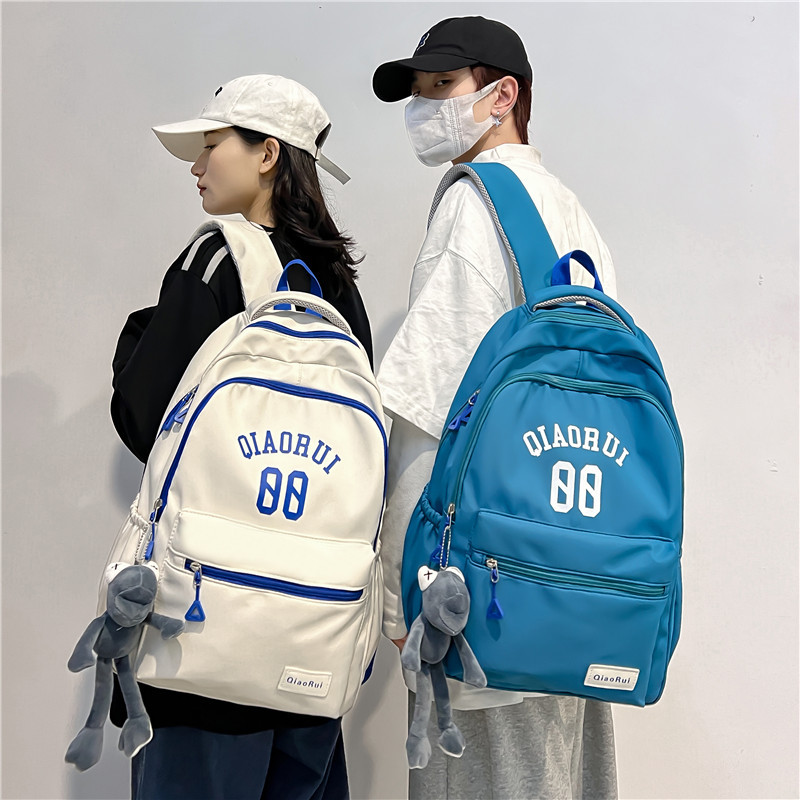 Backpack Casual Fashion Girl New Boy Schoolbag Middle School Student High School Student Simple Outdoor Backpack Large Capacity
