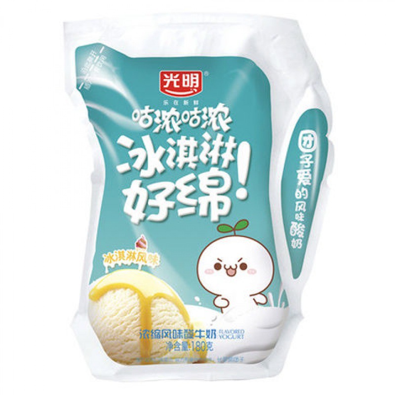 【光明】光明咕浓轻巧包酸牛奶低温浓缩袋装网红酸奶180ml*10