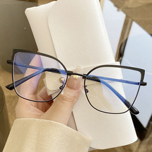2024年新款猫眼眼镜时尚欧美素颜显瘦ins高级感防蓝光眼镜可配镜