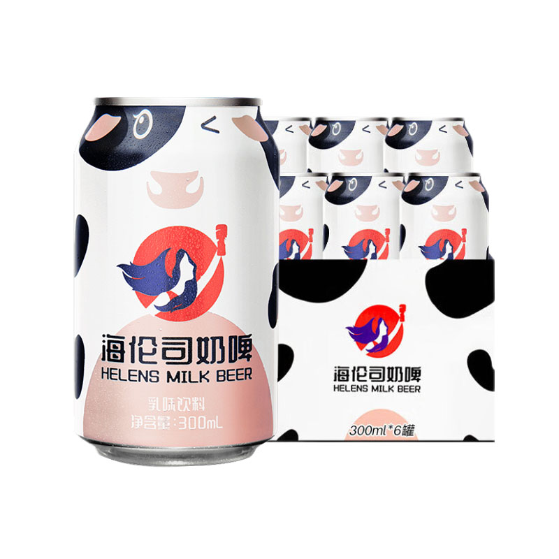 【百亿补贴】helens海伦司奶啤300ml*6罐乳酸菌风味牛奶夏季饮料