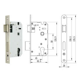 华意利专业生产厂家轻奢简约58双舌机械锁体轻奢简约木门锁具配件