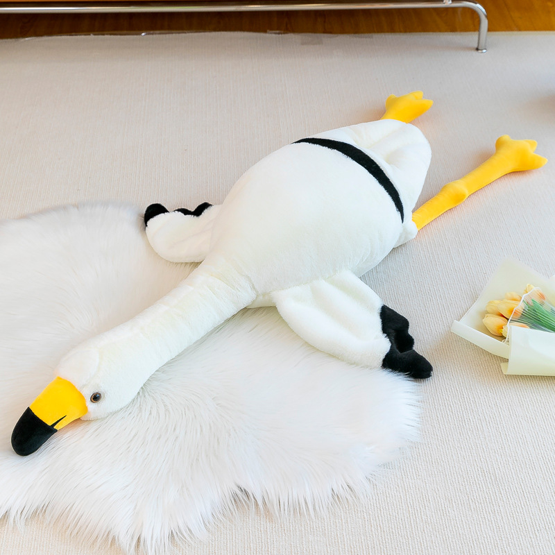 Cross-Border Flamingo Pillow Swan Plush Toy Doll Ragdoll Girl Lovely Birds Bed Clip Leg Doll