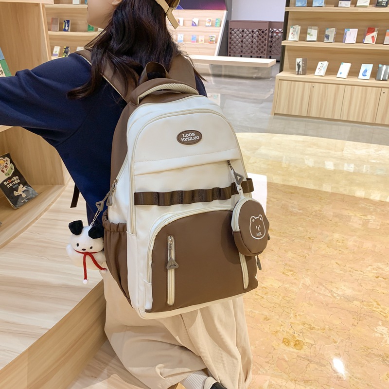 Schoolbag Female Casual Cute Elementary School Studebt Backpack 2024 New Backpack for High School Students