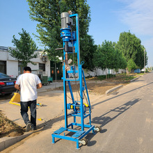 厂家销售小型电动伸缩式打井机 家用电吃水井钻机 工地降水井钻机