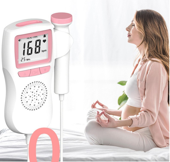 New Bluetooth Doppler Fetal Heart Rate Monitor Fetal Fetal Heart Rate Instrument English Fetus-Voice Meter Pregnant Women Home