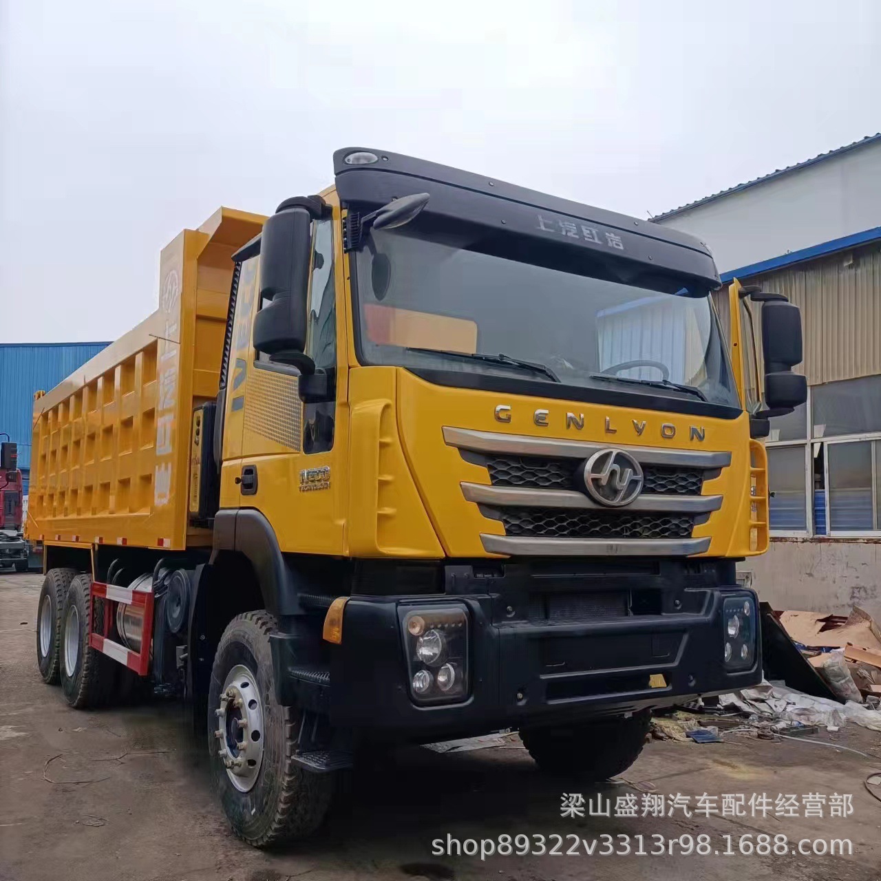 现货供应 10轮自卸车 371马力渣土倾斜车 后八轮码头重型卡车出口