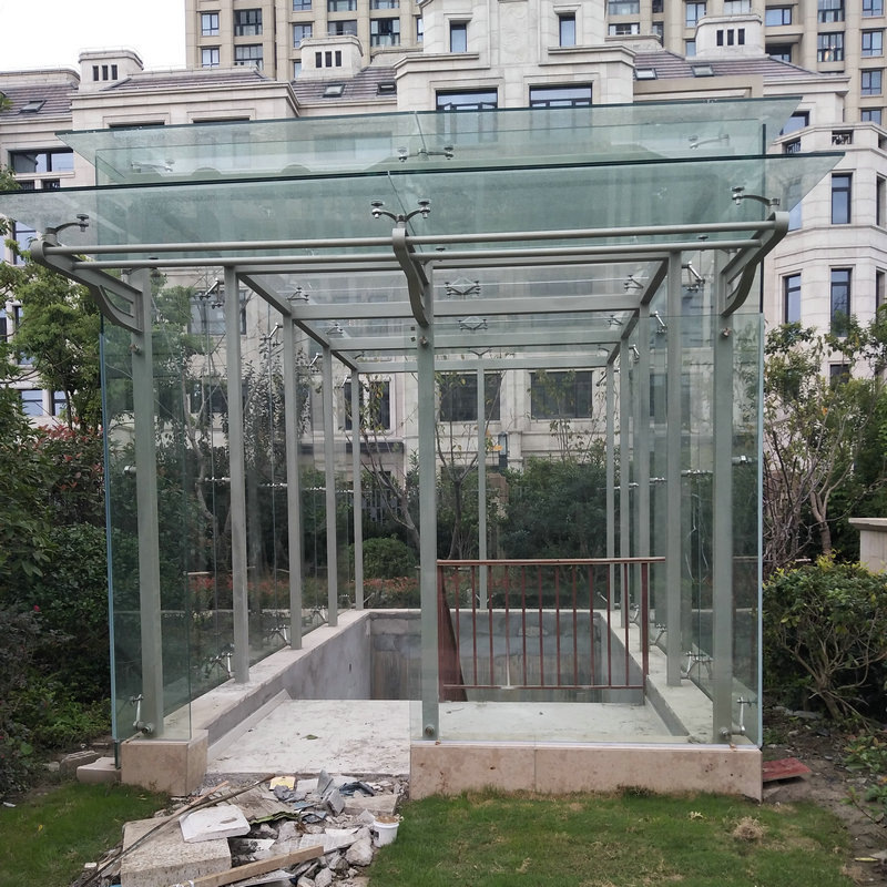 厂家定制 玻璃钢结构 钢结构车棚 廊架钢结构 车库入口钢结构