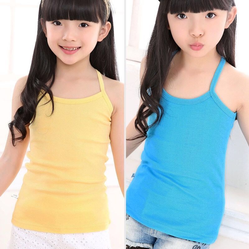 女大童纯棉吊带背心